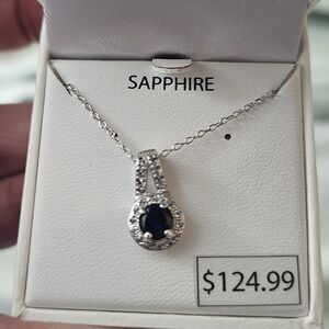 Elegant Sapphire and Silver Necklace